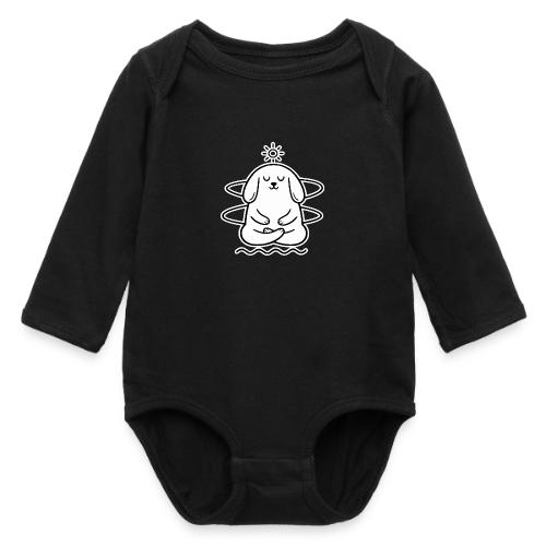 Cute Meditating Bunny Zen Yoga Animal - Long Sleeve Baby Bodysuit