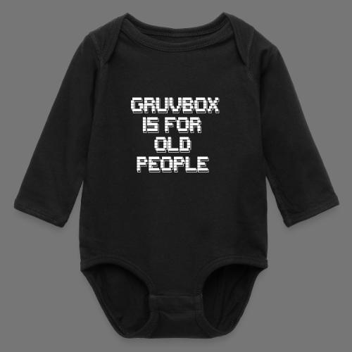 Gruvbox Old People ASCII - Long Sleeve Baby Bodysuit