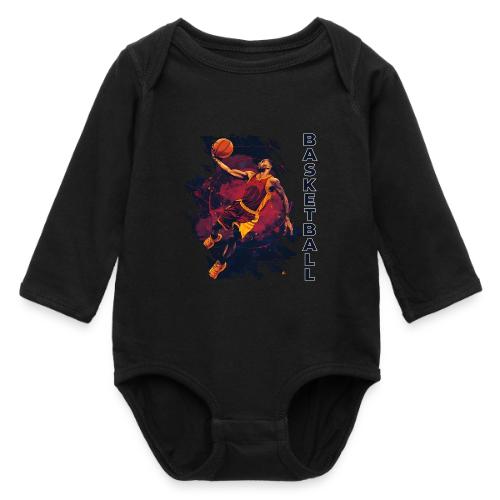 Basketball Charge - Long Sleeve Baby Bodysuit