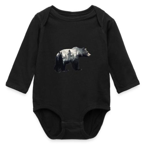 Forest Within the Bear - Long Sleeve Baby Bodysuit