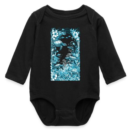 Sea Turtle Forest - Long Sleeve Baby Bodysuit