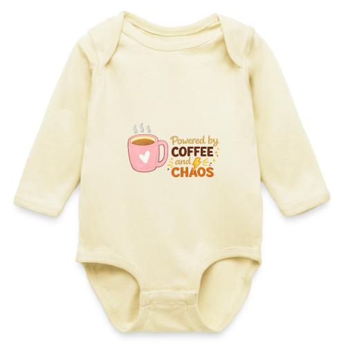Powered by Coffee and Chaos - Long Sleeve Baby Bodysuit
