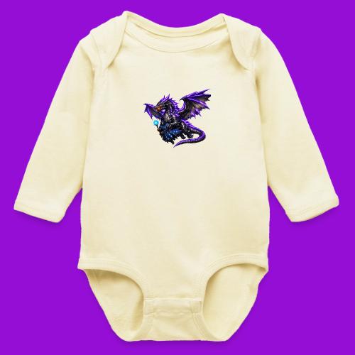 Neon Dragon and Battle Mage - Long Sleeve Baby Bodysuit