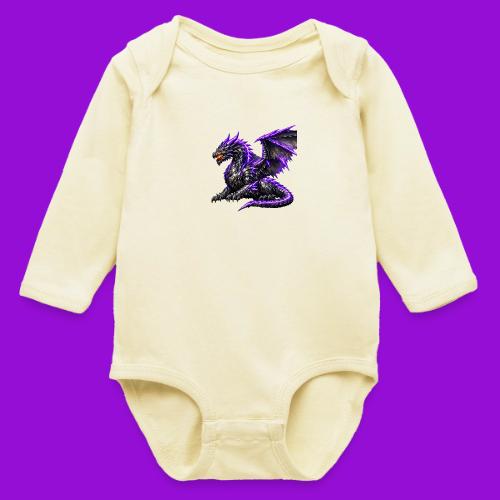 Neon Dragon at Rest - Long Sleeve Baby Bodysuit
