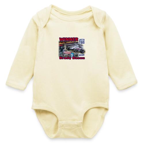 Brady Bacon #LetsRaceTwo Winner - Long Sleeve Baby Bodysuit