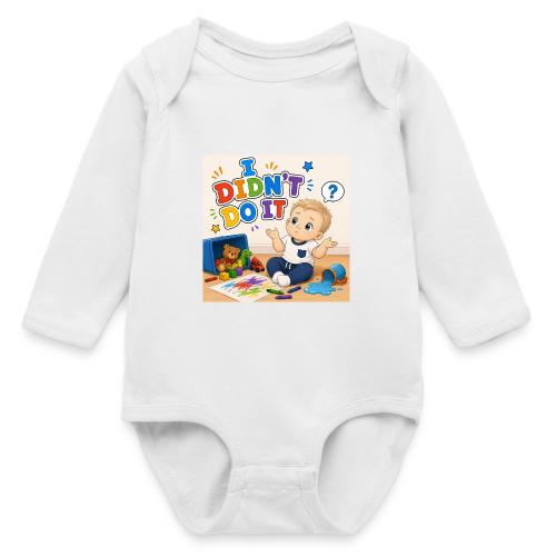 I Didn't Do It - Boy-W - Long Sleeve Baby Bodysuit