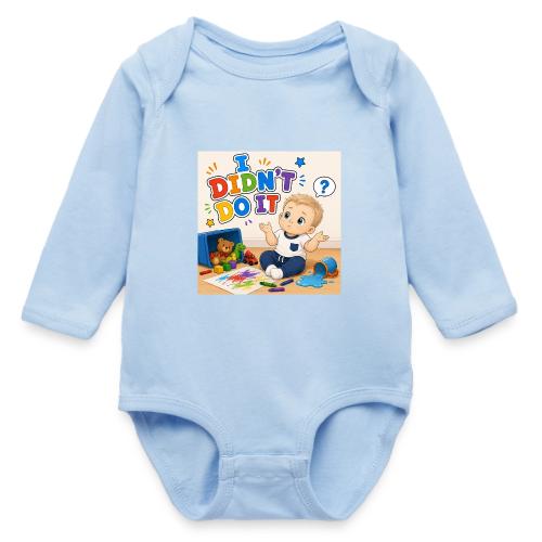 I Didn't Do It - Boy-W - Long Sleeve Baby Bodysuit