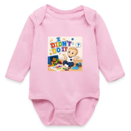 I Didn't Do It - Boy-W - Long Sleeve Baby Bodysuit