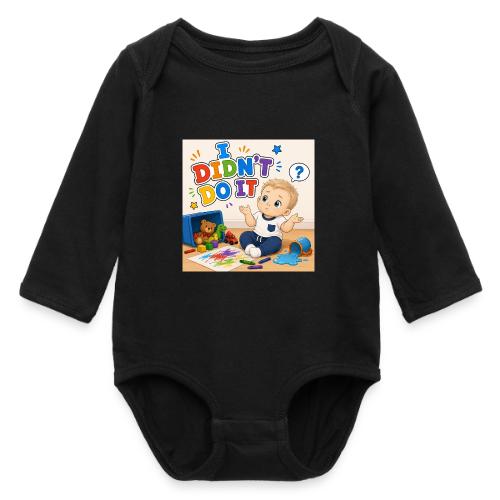 I Didn't Do It - Boy-W - Long Sleeve Baby Bodysuit