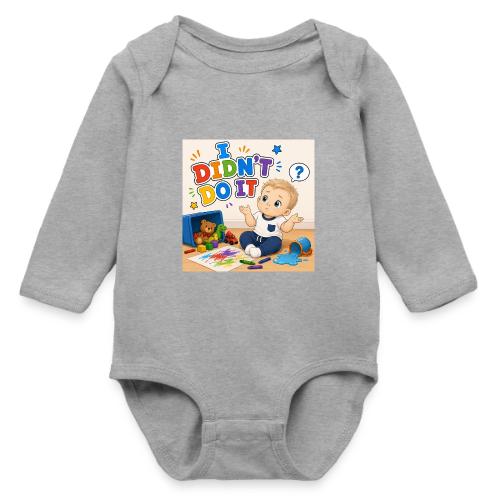 I Didn't Do It - Boy-W - Long Sleeve Baby Bodysuit