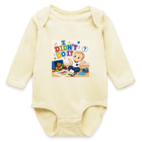 I Didn't Do It - Boy-W - Long Sleeve Baby Bodysuit
