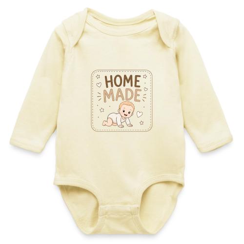 Home Made - Boy-W - Long Sleeve Baby Bodysuit
