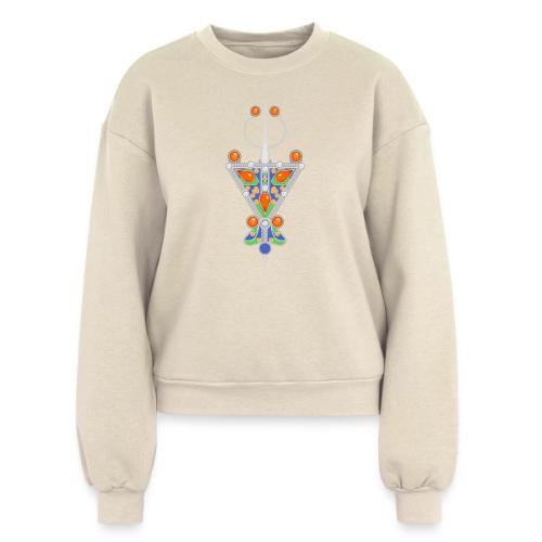 Amazigh: Tazerzit Heritage - Women's Fleece Crewneck Sweatshirt