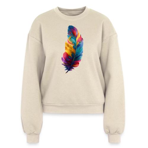 Spectrum Feather Flow - Women's Fleece Crewneck Sweatshirt