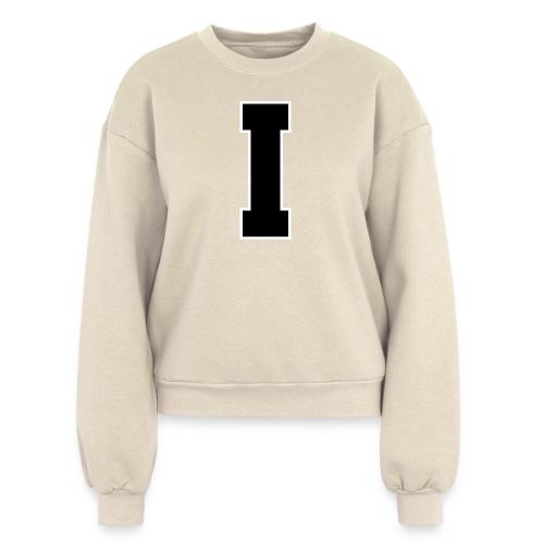 Varsity Letter I Collegiate Monogram - Women's Fleece Crewneck Sweatshirt