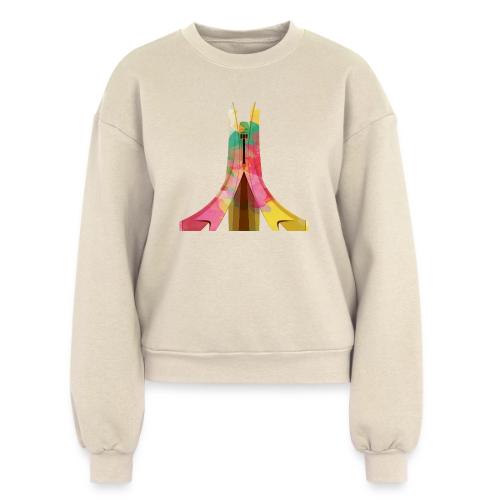 Maqam Echahid: Martyr's Memorial - Women's Fleece Crewneck Sweatshirt