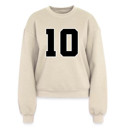 Varsity Number 10 Athletic Design - Women's Fleece Crewneck Sweatshirt
