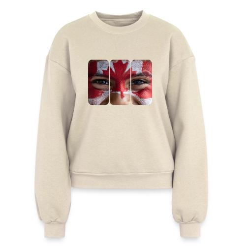 Proudly Canadian - Women's Fleece Crewneck Sweatshirt
