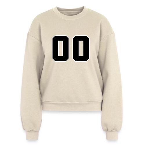 Varsity 00 Athletic Number Design - Women's Fleece Crewneck Sweatshirt