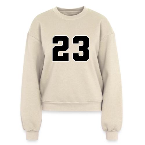 Varsity Number 23 Athletic Style - Women's Fleece Crewneck Sweatshirt