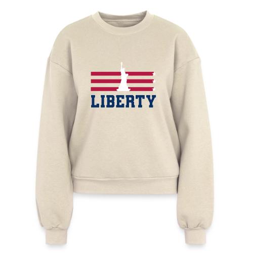 USA: Stars of Liberty - Women's Fleece Crewneck Sweatshirt