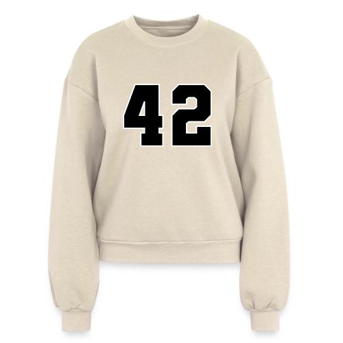 Varsity Number 42 Sports Style - Women's Fleece Crewneck Sweatshirt