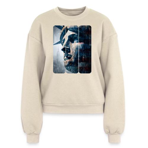 USA: Urban Liberty Triptych - Women's Fleece Crewneck Sweatshirt