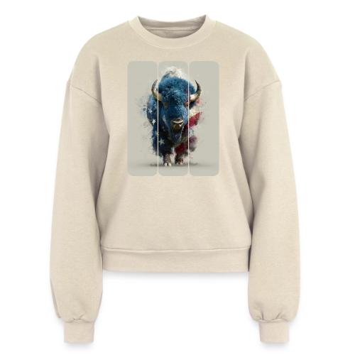 USA: Spirit of the Plains - Women's Fleece Crewneck Sweatshirt