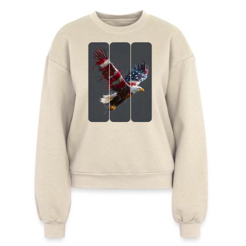 USA: Freedom in Flight - Women's Fleece Crewneck Sweatshirt