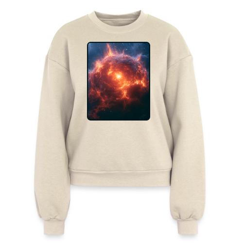 Exploding Supernova Space Art - Women's Fleece Crewneck Sweatshirt