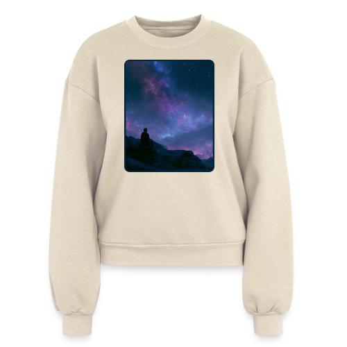 Stargazer Nebula Night Sky Art - Women's Fleece Crewneck Sweatshirt