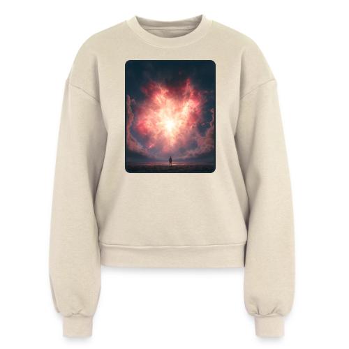 Supernova Sky Sci-Fi Artwork - Women's Fleece Crewneck Sweatshirt