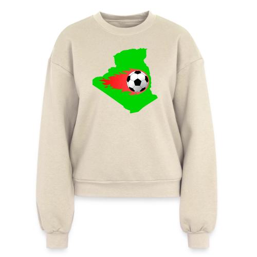Algerian Football Fire - Women's Fleece Crewneck Sweatshirt