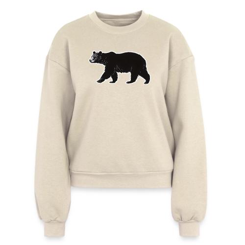 Midnight Black Bear - Women's Fleece Crewneck Sweatshirt