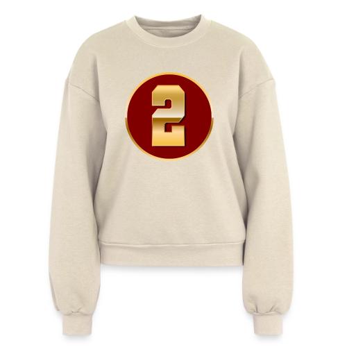 Number 2 in Gold Varsity Font - Women's Fleece Crewneck Sweatshirt