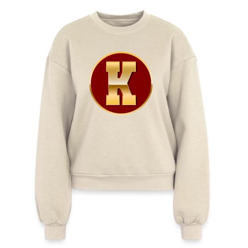 Letter K – Capital Varsity Alphabet Monogram - Women's Fleece Crewneck Sweatshirt