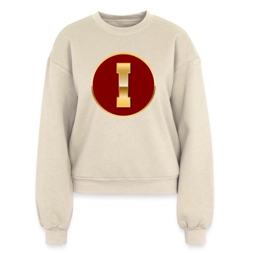 Letter I – Capital Varsity Alphabet Monogram - Women's Fleece Crewneck Sweatshirt