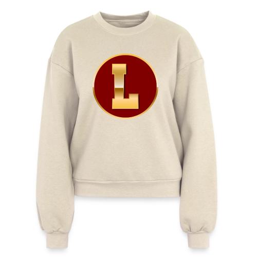 Letter L – Capital Varsity Alphabet Monogram - Women's Fleece Crewneck Sweatshirt