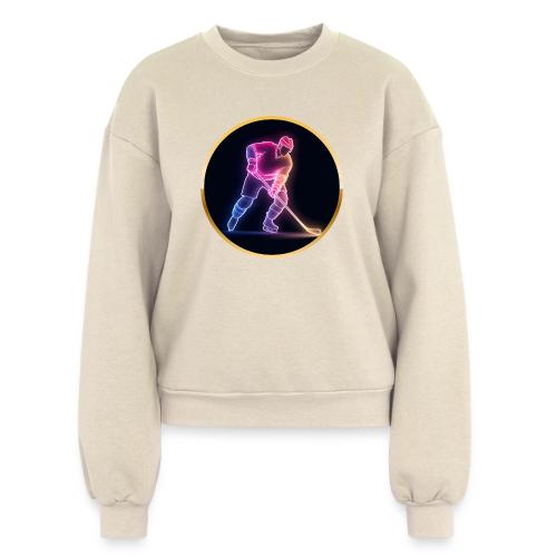 Hockey: Neon Ice Rush - Women's Fleece Crewneck Sweatshirt