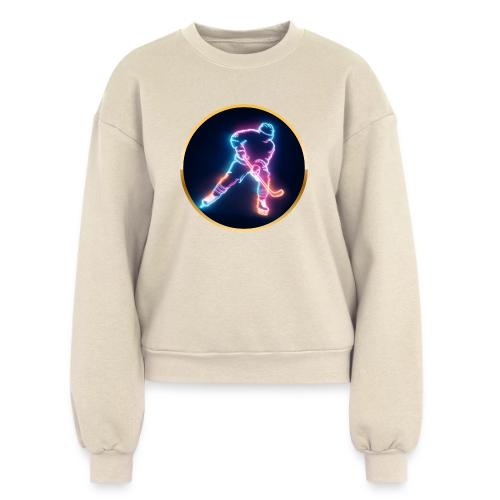 Golden Neon Hockey - Women's Fleece Crewneck Sweatshirt