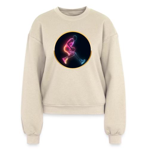 Basketball: Golden Court Glow - Women's Fleece Crewneck Sweatshirt