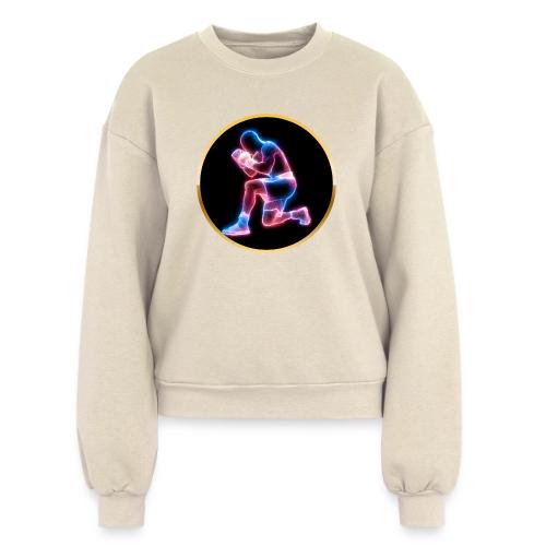 Neon Boxing Focus - Women's Fleece Crewneck Sweatshirt