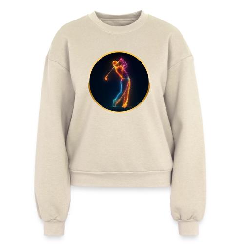 Neon Golf Motion - Women's Fleece Crewneck Sweatshirt