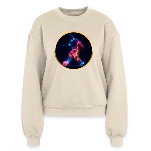 Soccer: Electric Kick Ring - Women's Fleece Crewneck Sweatshirt
