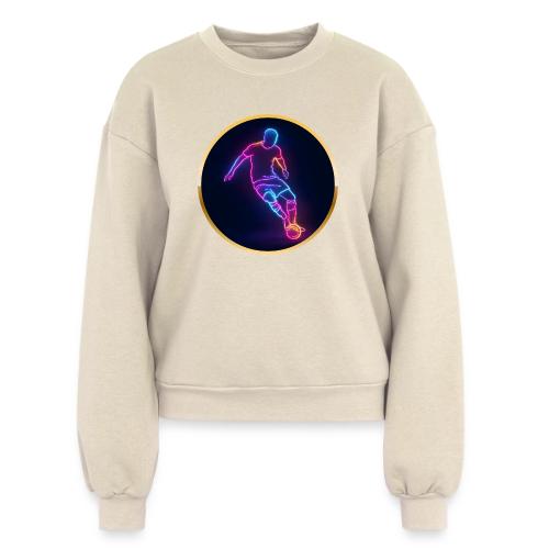 Soccer: Neon Golden Goal - Women's Fleece Crewneck Sweatshirt