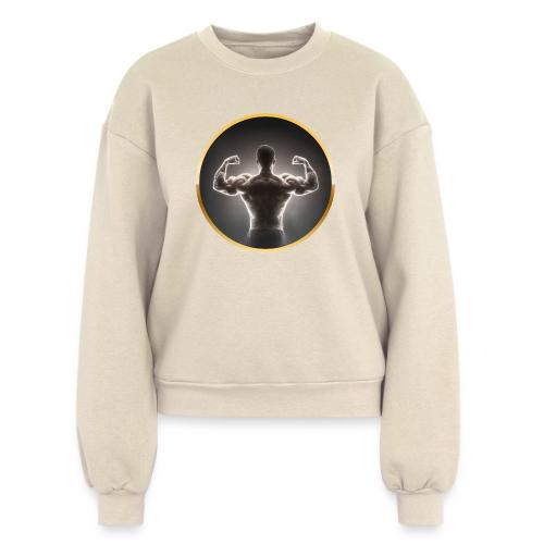 Bodybuilding: Neon Strength Frame - Women's Fleece Crewneck Sweatshirt