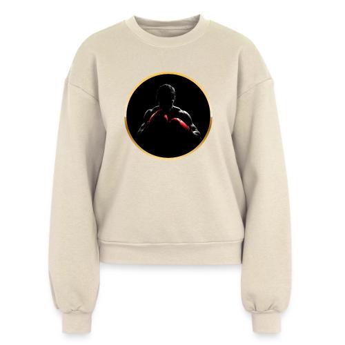 Boxing: Crimson Gloves Fighter - Women's Fleece Crewneck Sweatshirt
