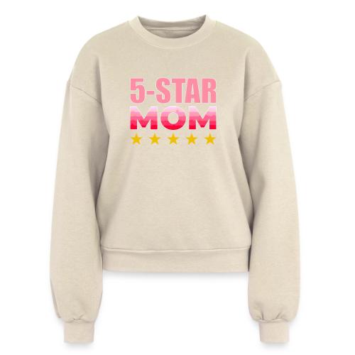 Five Stars Mom - Women's Fleece Crewneck Sweatshirt