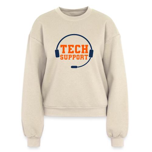 Tech Support Mode On - Women's Fleece Crewneck Sweatshirt
