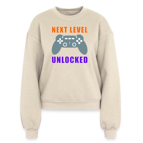 Next Level Unlocked Gamer Design - Women's Fleece Crewneck Sweatshirt